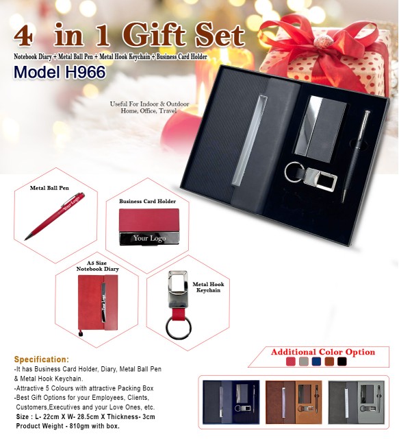 H966 Premium 5 in 1 Executive Gift Set for Corporate Gifting & Business Branding (16GB)